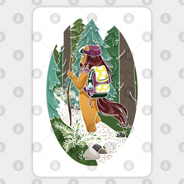 the horse goes camping Sticker by YuliiaLestes